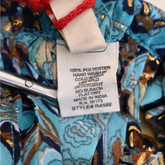 Raga Womens M Akira Ruffle Collar Maxi Dress Turquoise Blue NEW - Picture 11 of 12